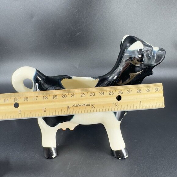 Vintage Cow Creamer Black and White Ceramic Mug Whimsical Houseware Decor VTG - Picture 4 of 14
